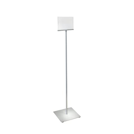 8.5x5.5 Pedestal 2-Sided Sign Holder Stand On A Square Metal Base